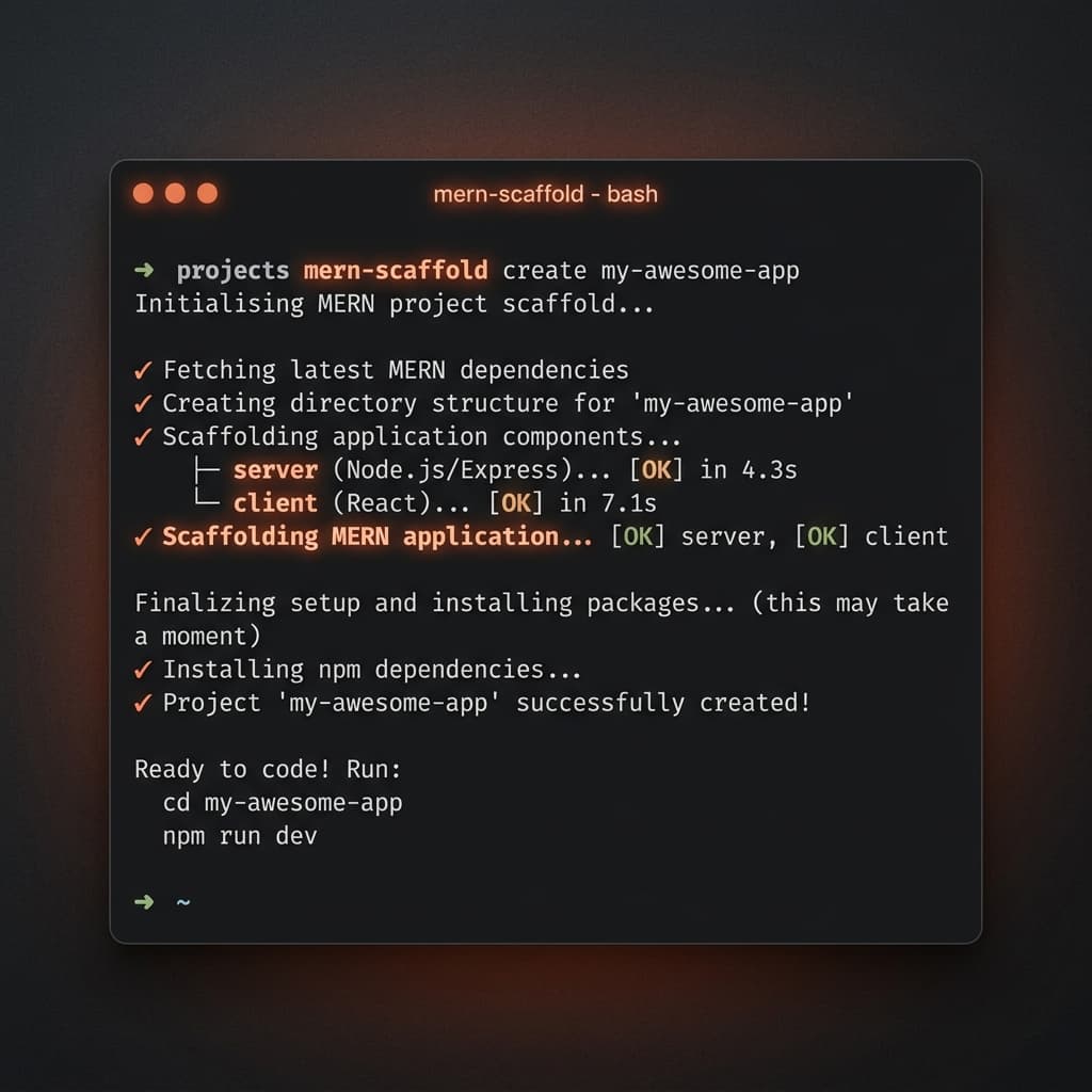 MERN Scaffold screenshot